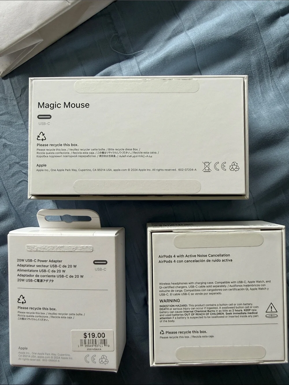 Bundle empty boxes/ bags for Apple MacBook Air/ iPhone 12 & 16 Pro Max/ AirPod 4